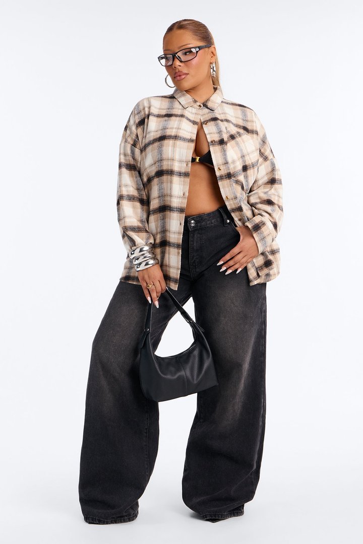 Kimberlee Plaid Shirt - Brown/combo