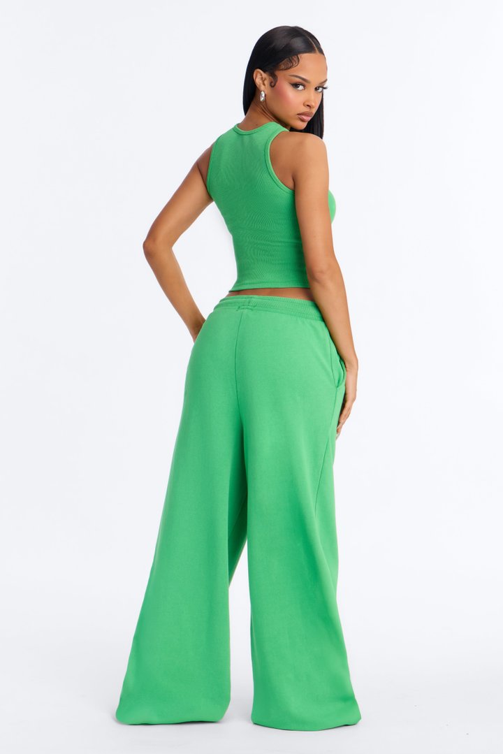 So Chill French Terry Pant Set - Kelly Green