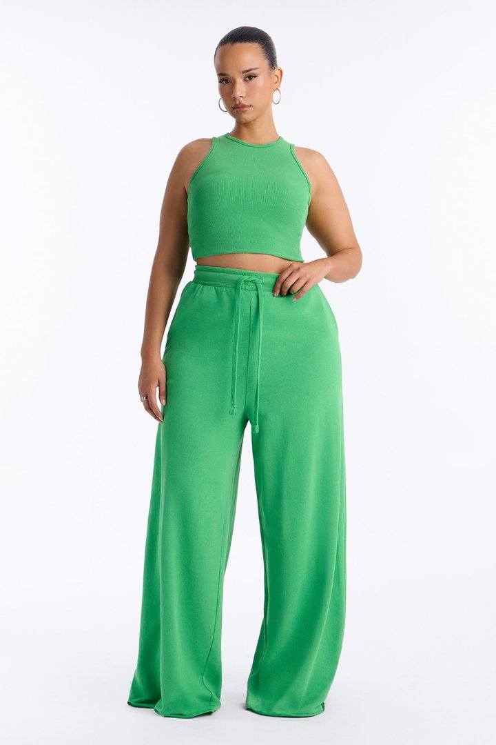 So Chill French Terry Pant Set - Kelly Green