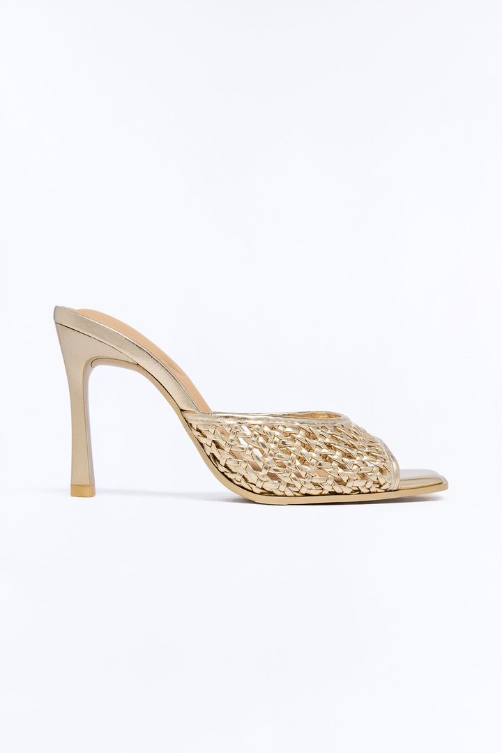 Say Less Stiletto Heeled Sandals - Gold