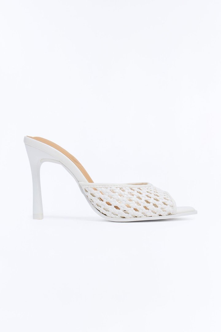 Say Less Stiletto Heeled Sandals - White