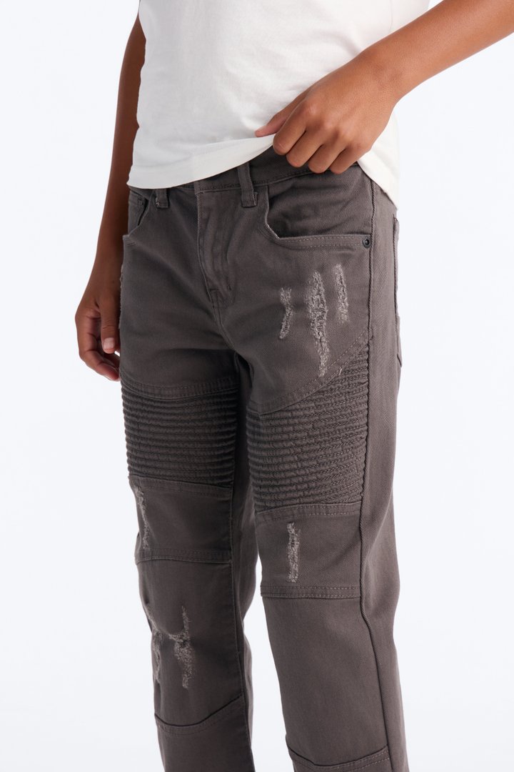 Mini Take A Chance Ripped Skinny Jeans - Grey