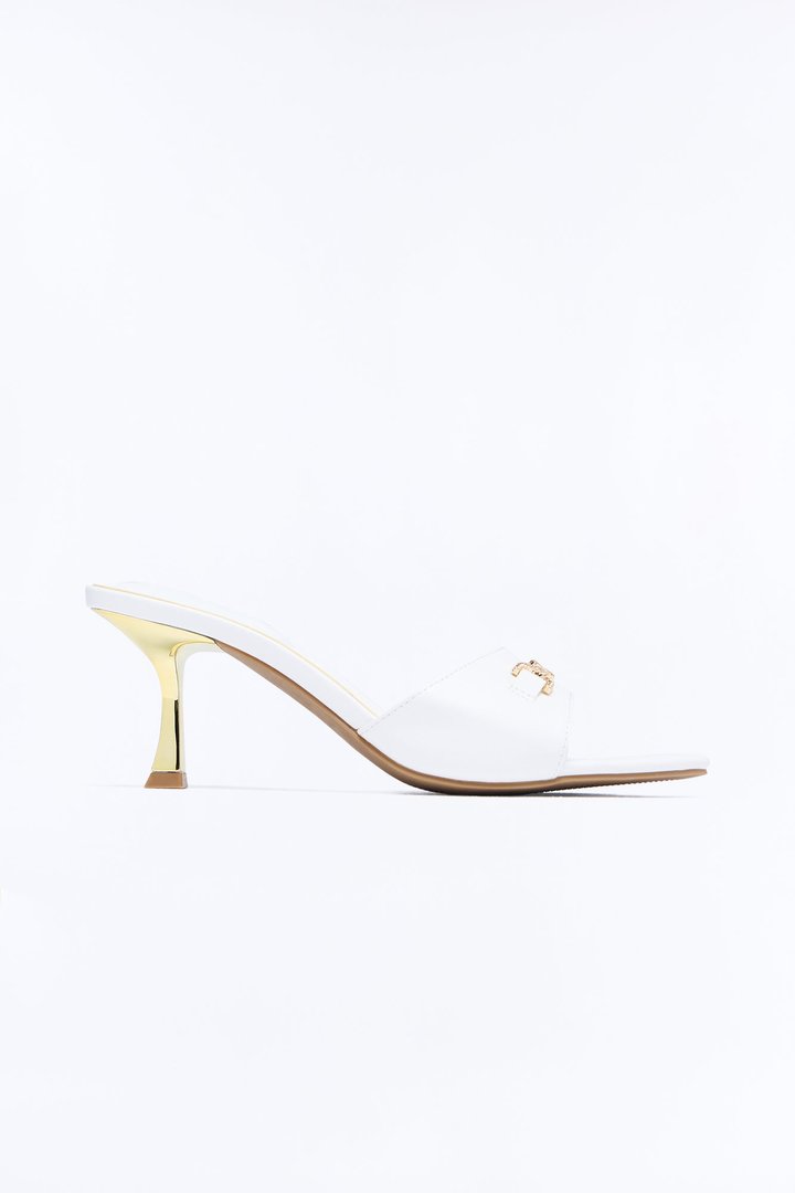 My Mood Hardware Heels - White