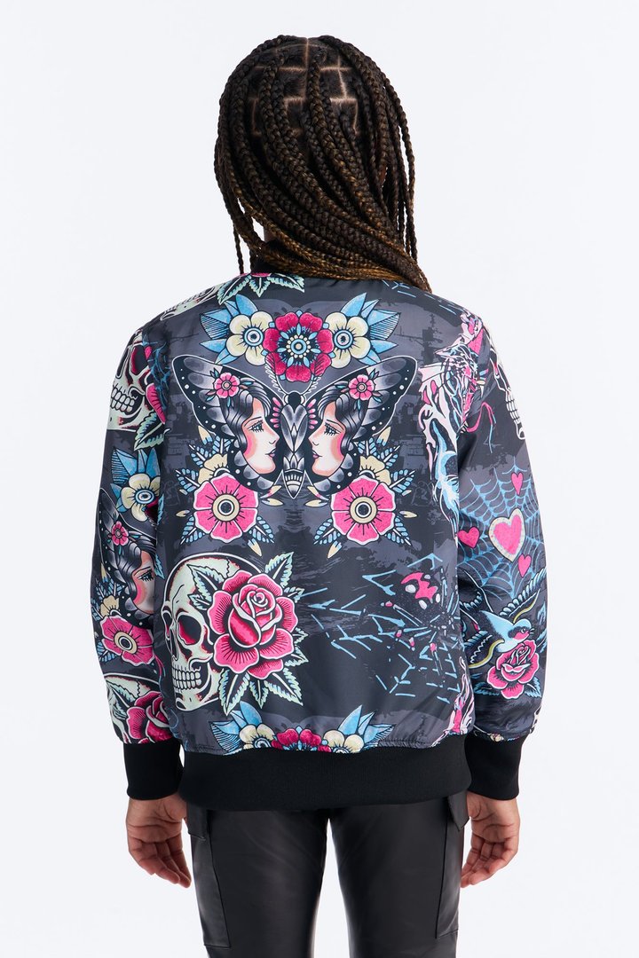 Mini Live Your Life Bomber Jacket - Black