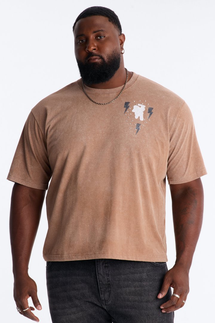 Anti Social Soul Raw Patch Short Sleeve Tee - Brown