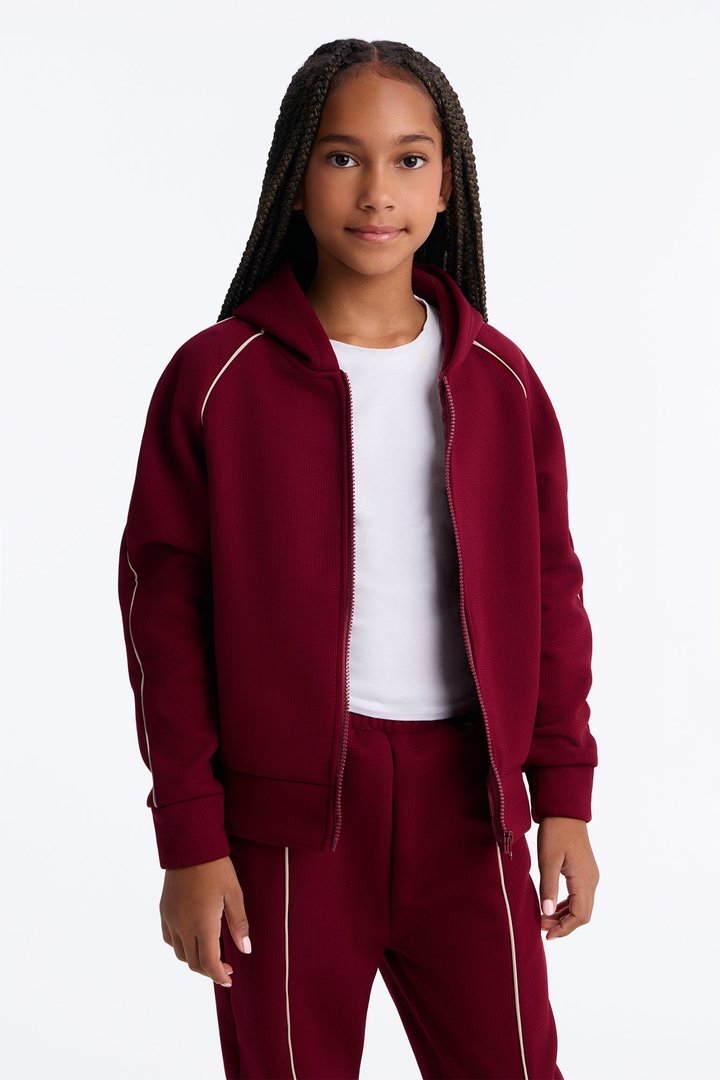 Mini Always On The Grind Pant Set - Burgundy