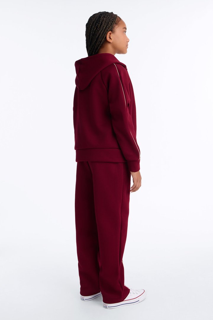 Mini Always On The Grind Pant Set - Burgundy