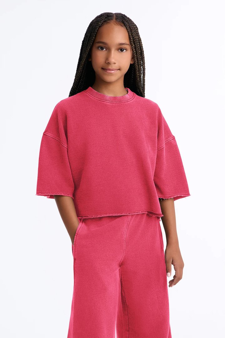 Mini Strollin' Around Pant Set - DarkRed