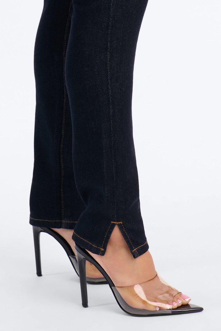 Play Fair Split Hem Skinny Jeans - Dark Denim