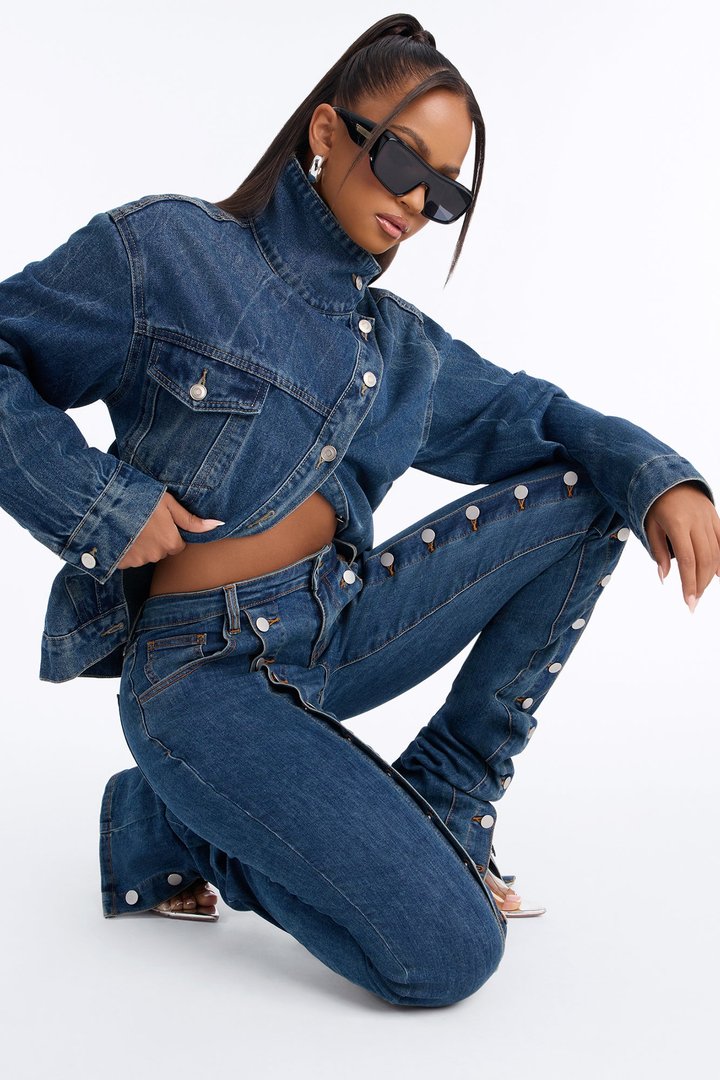 Lexington Low Rise Stacked Slim Straight Tall Jeans - Dark Wash
