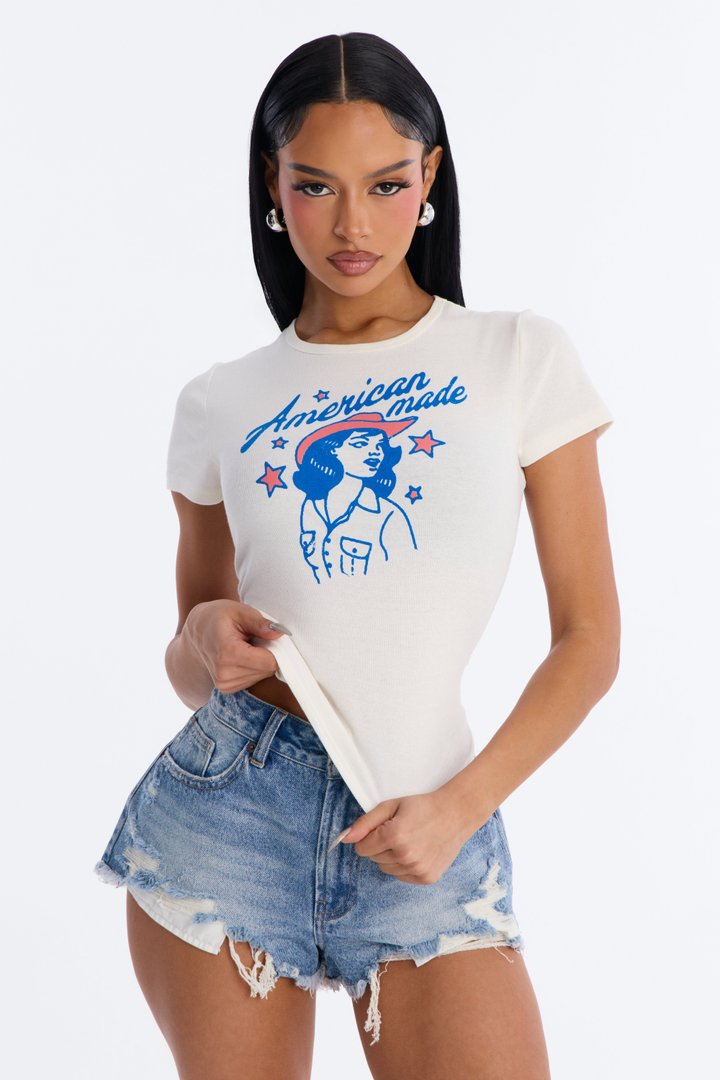 American Made Baby Tee - Off White