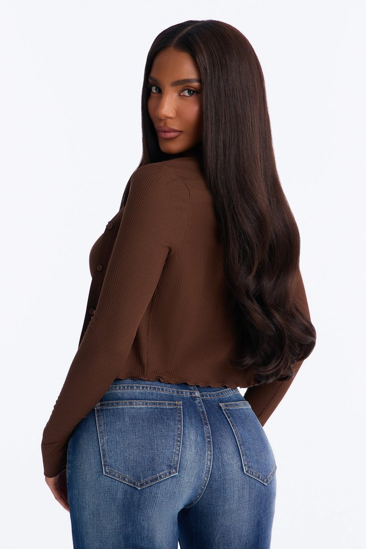 Gracie 2PC Cardigan And Tank Top - Brown