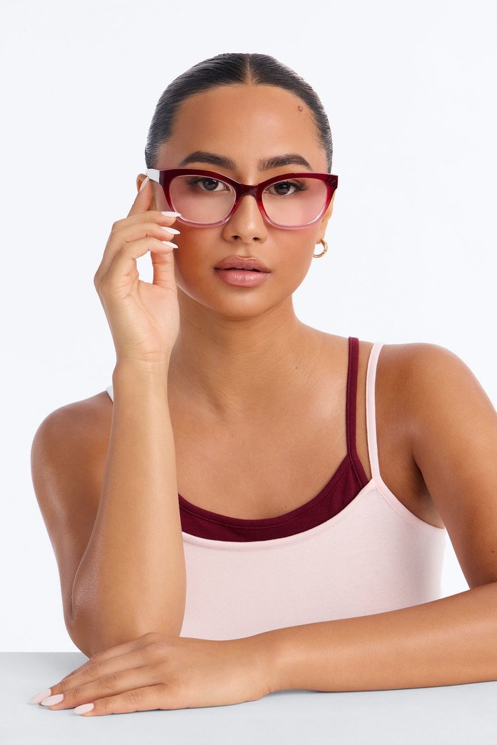 Ombre Aura Reader Glasses - Red/combo