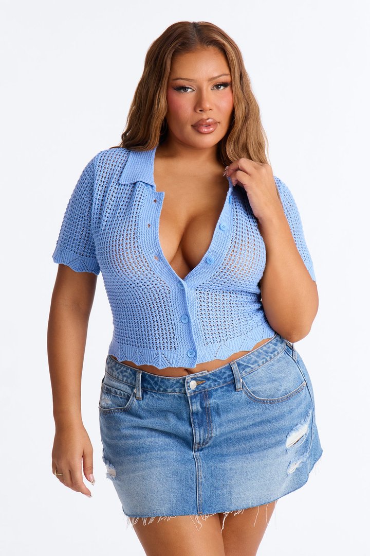 Jazzy Sweater Shirt - Blue