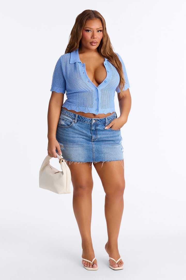 Jazzy Sweater Shirt - Blue