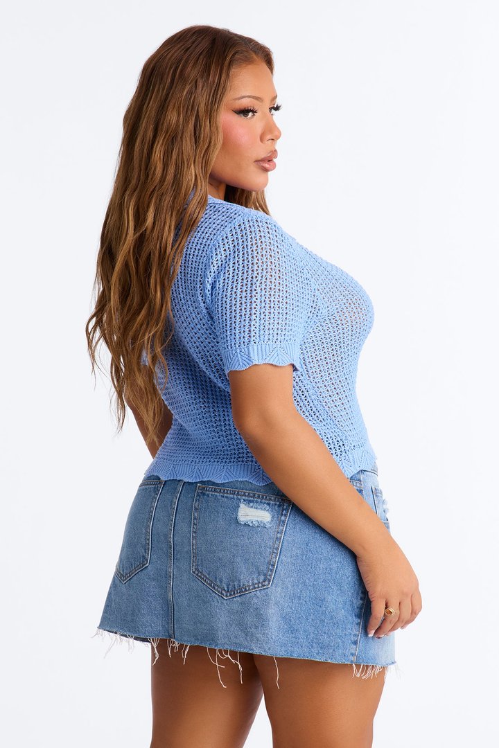 Jazzy Sweater Shirt - Blue