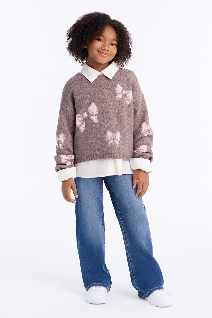 Mini Pretty Girl Pullover Sweater - Chocolate