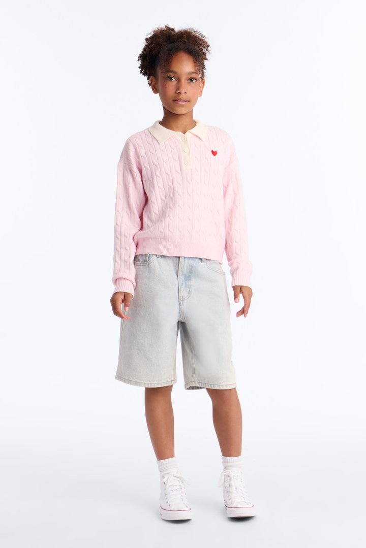 Mini True To Myself Pullover Sweater - Pink