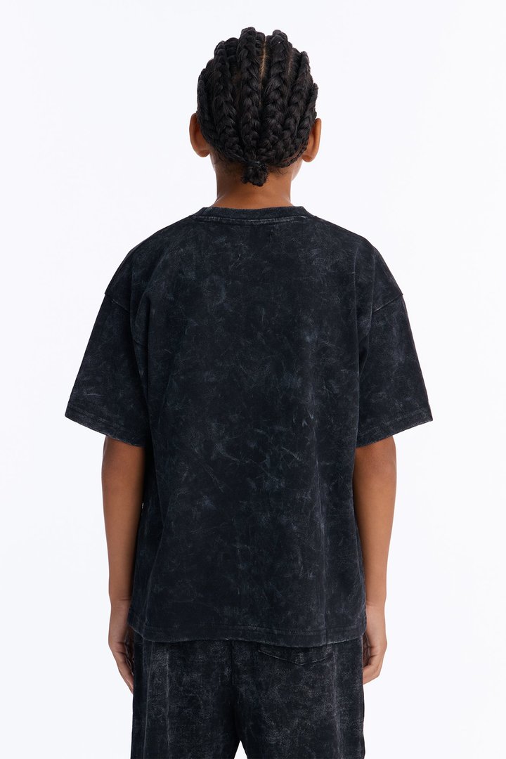 Mini Self Made Oversized Short Sleeve Tee - Black