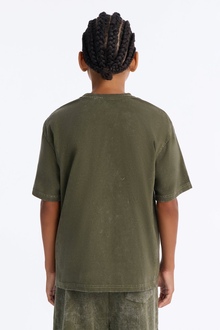 Mini Self Made Oversized Short Sleeve Tee - Olive