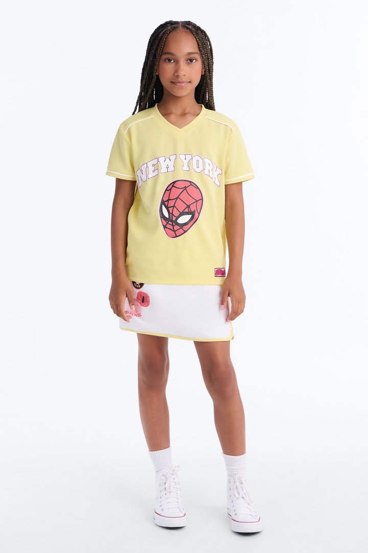 Mini Spiderman New York Skort Set - Yellow/combo