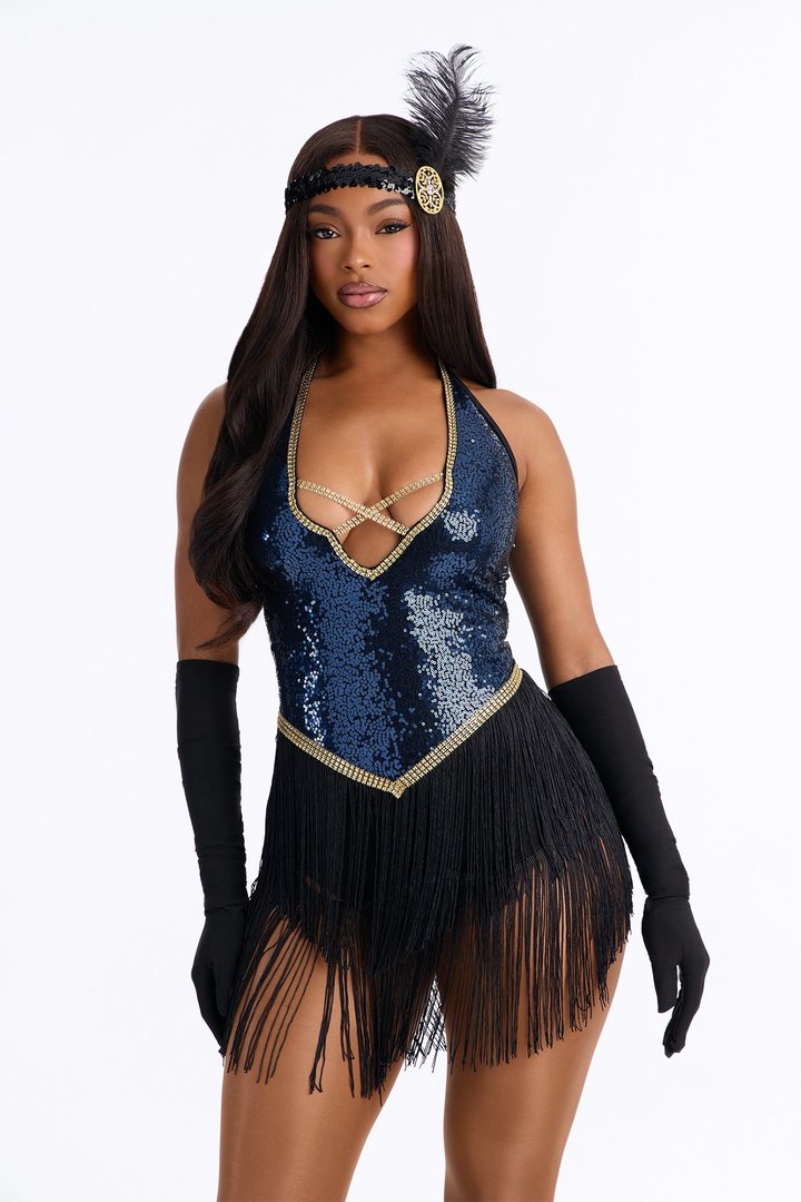 Party Like The 20s 3 Piece Costume Set - Black/combo