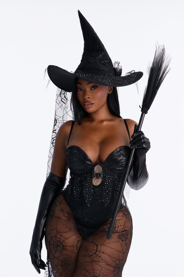 Sin And Sorcery 4 Piece Costume Set - Black