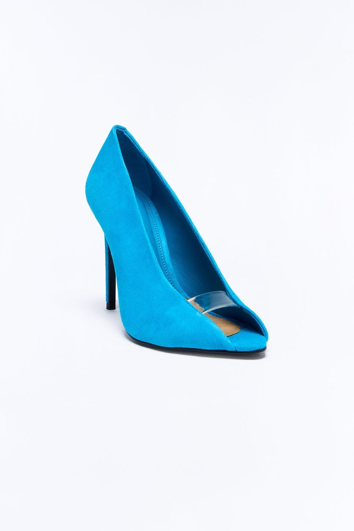 Steve Madden Santino Peep Toe Heels - Blue