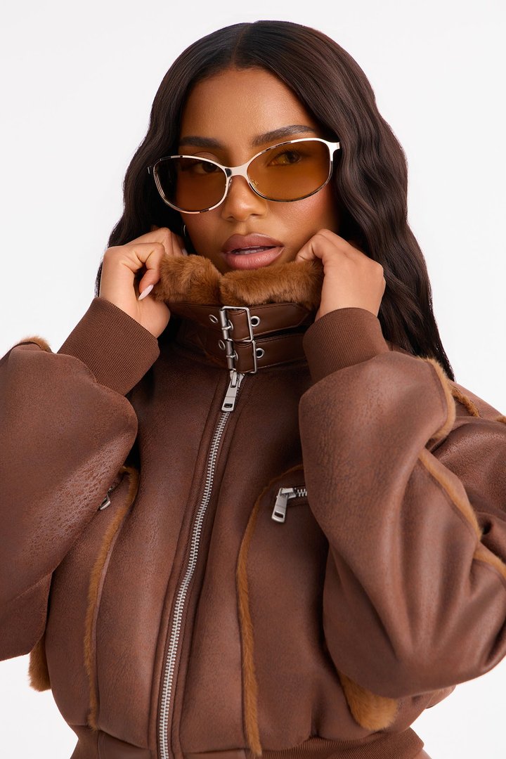 Fair Games Cropped Jacket - Chocolate/Combo