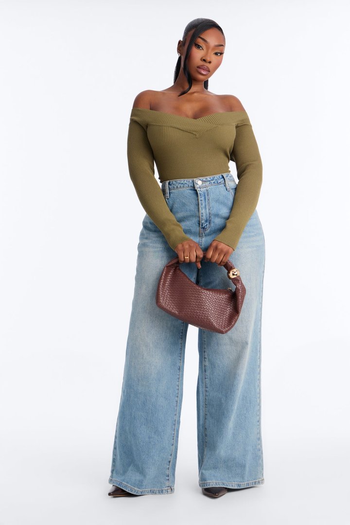Sam Sweater Bodysuit - Olive