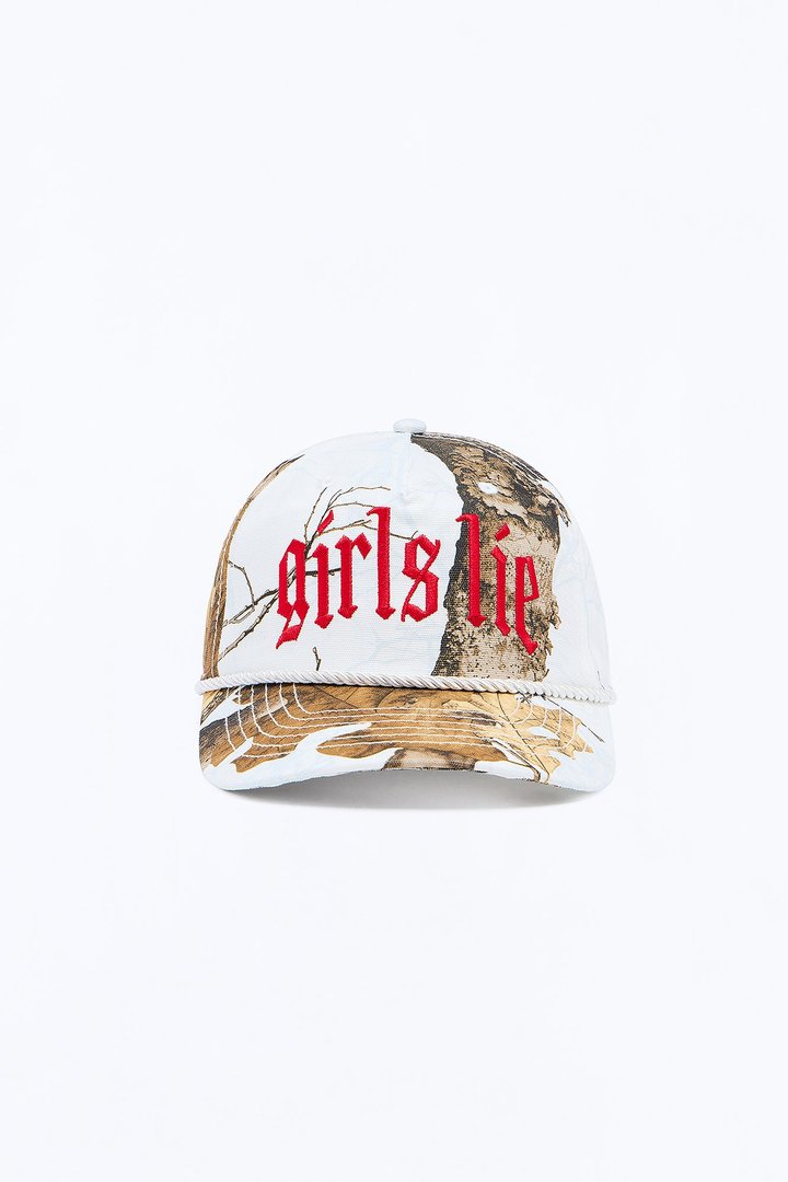 Real Tree Snow Girls Lie Structured Snapback Hat - Camouflage