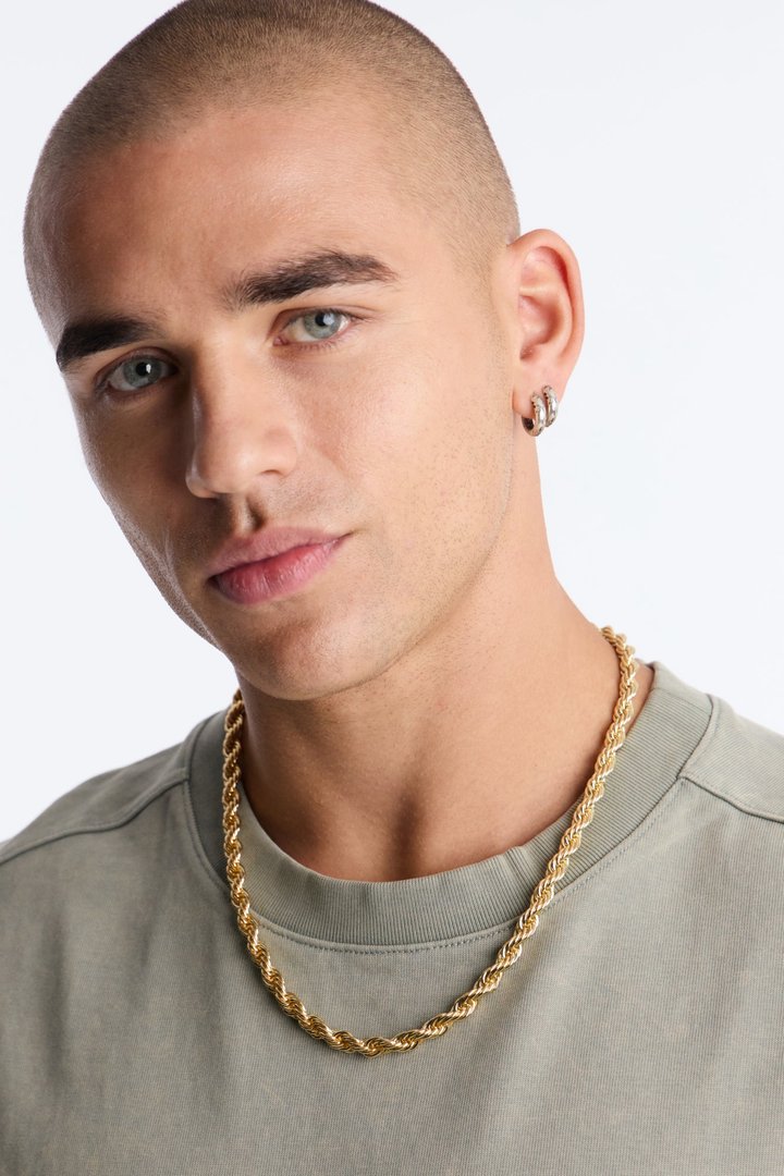 22″ Rope Chain 7 MM Necklace - Gold