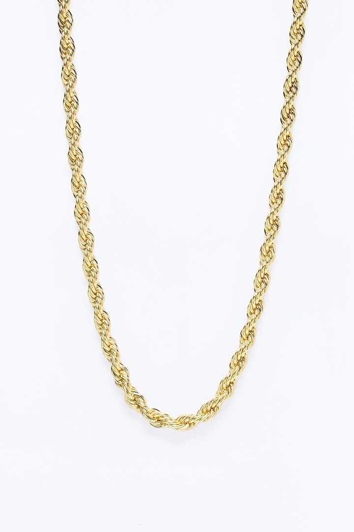 22″ Rope Chain 7 MM Necklace - Gold