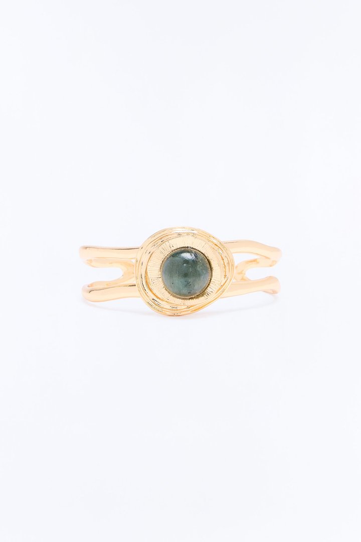 Maldives Cuff Bracelet - Gold/Green