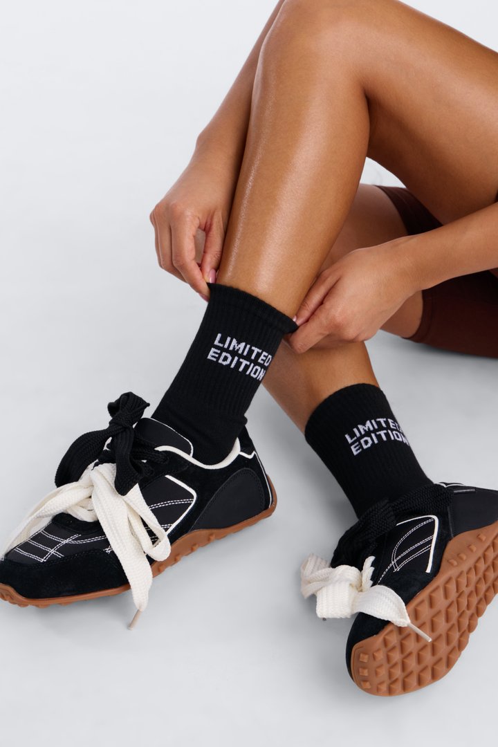 I Am Limited Edition Crew Socks - Black