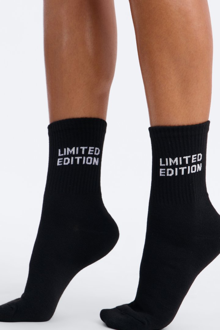 I Am Limited Edition Crew Socks - Black