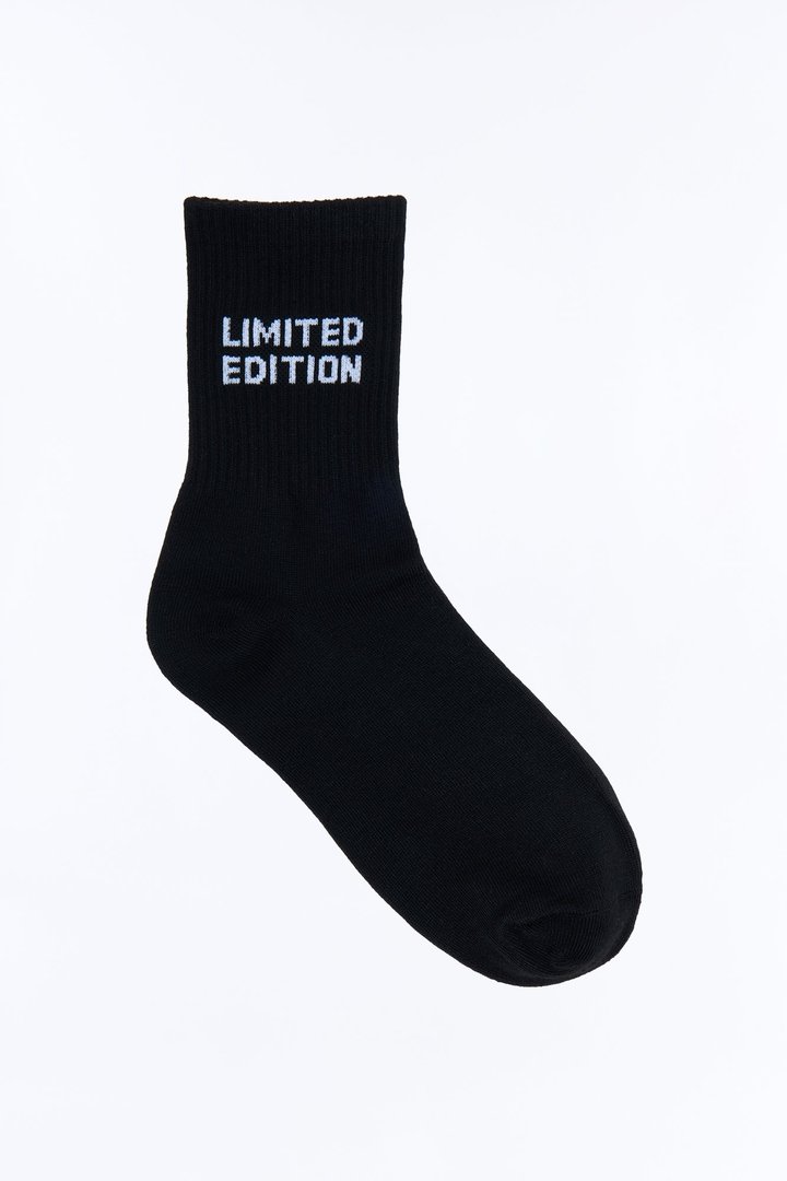 I Am Limited Edition Crew Socks - Black