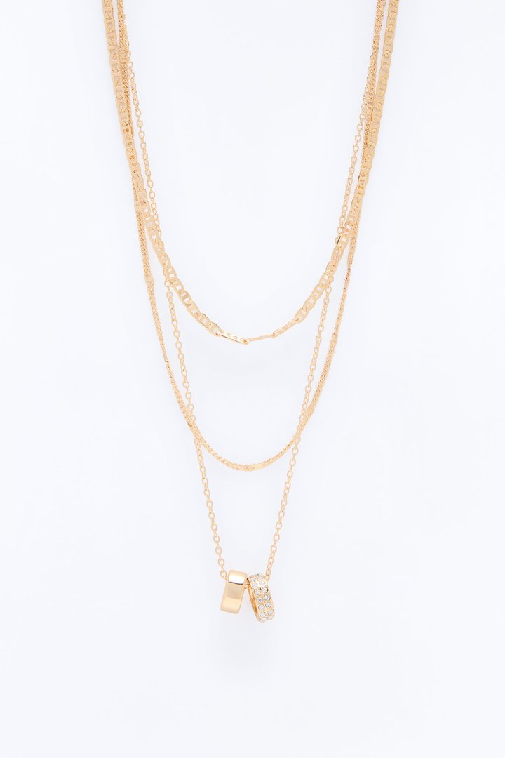 Keepsake Ring Layered Necklace - Gold