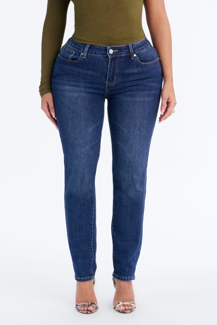 C'est La Vie Classic Stretch Skinny Jeans - Dark Wash