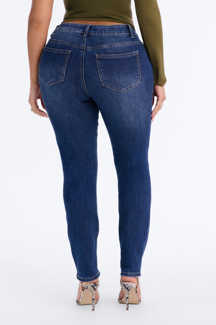 C'est La Vie Classic Stretch Skinny Jeans - Dark Wash