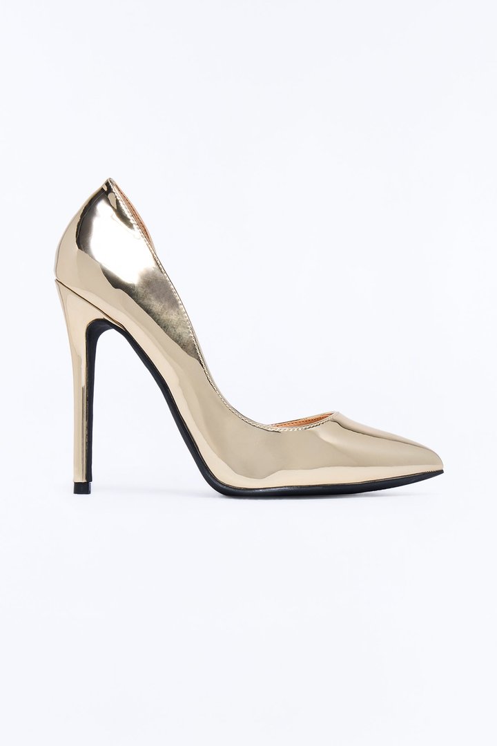 Sofinie Patent Stiletto Pumps - Gold