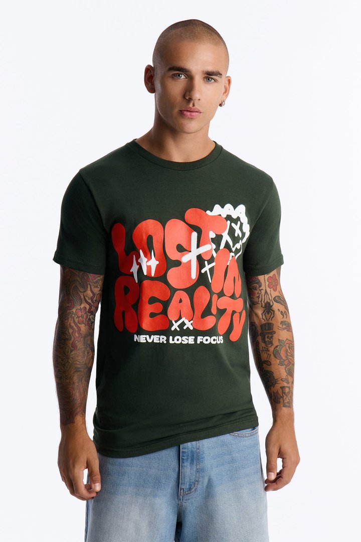 Never Lose Focus Short Sleeve Tee - Green