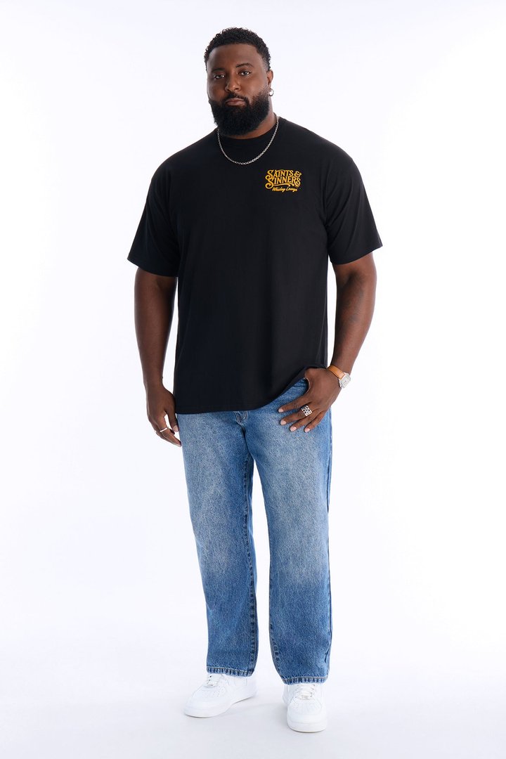 Saints & Sinners Whiskey Lounge Short Sleeve Tee - Black