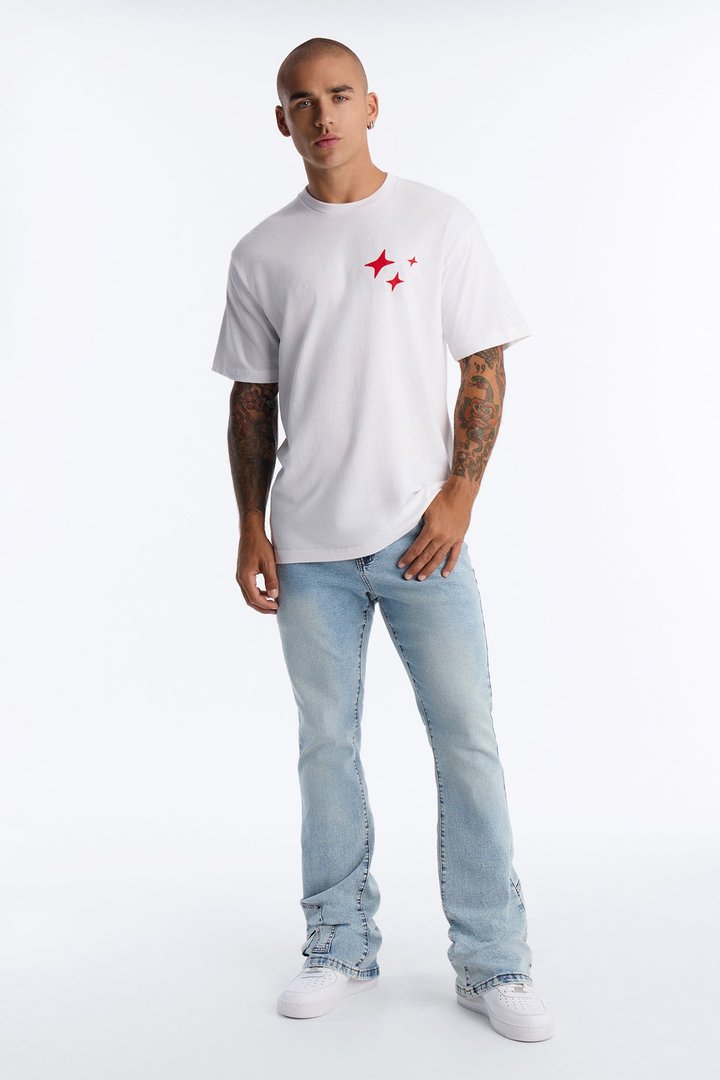 Savage Minds Oversized Short Sleeve Tee - White