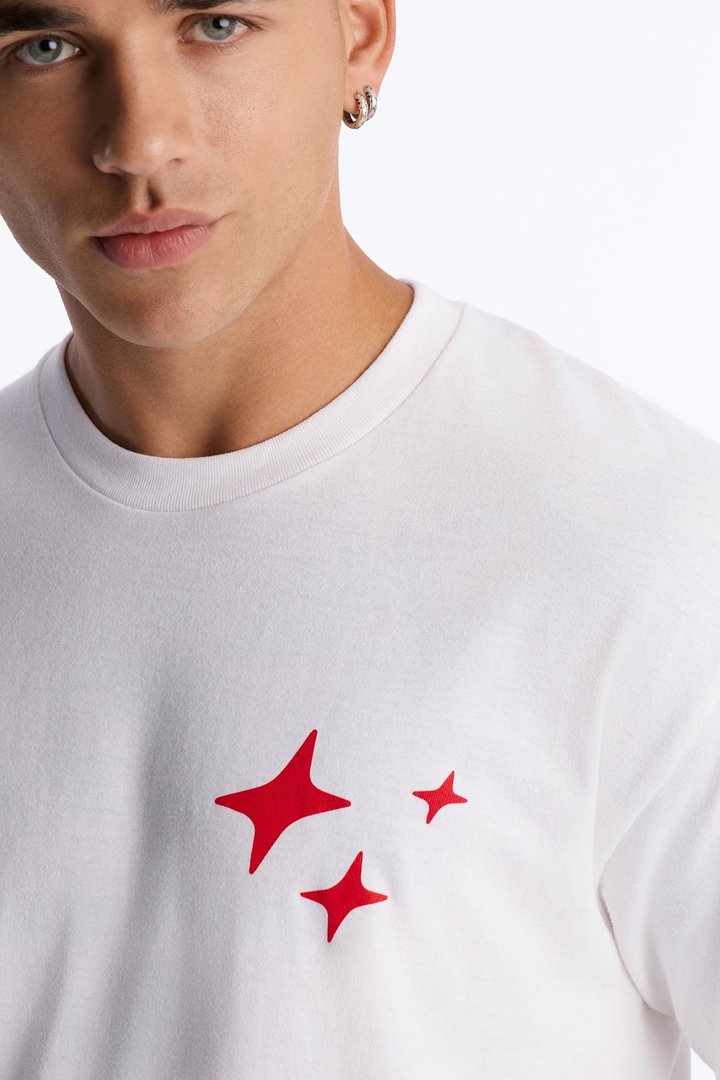Savage Minds Oversized Short Sleeve Tee - White