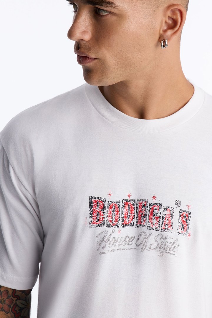 House Of Style Oversized Short Sleeve Tee - White