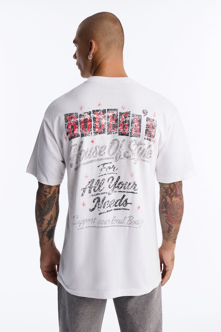 House Of Style Oversized Short Sleeve Tee - White