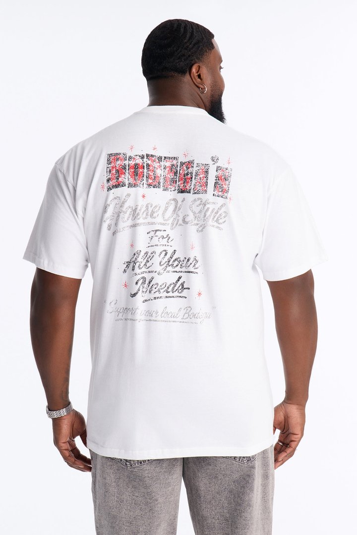 House Of Style Oversized Short Sleeve Tee - White