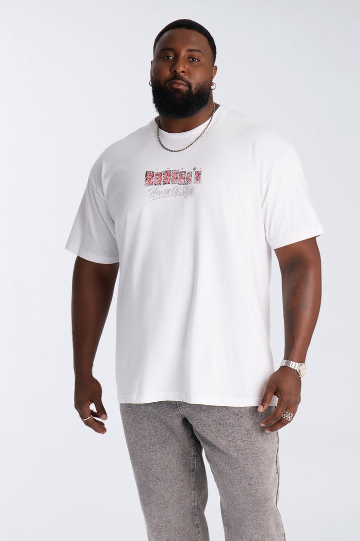 House Of Style Oversized Short Sleeve Tee - White