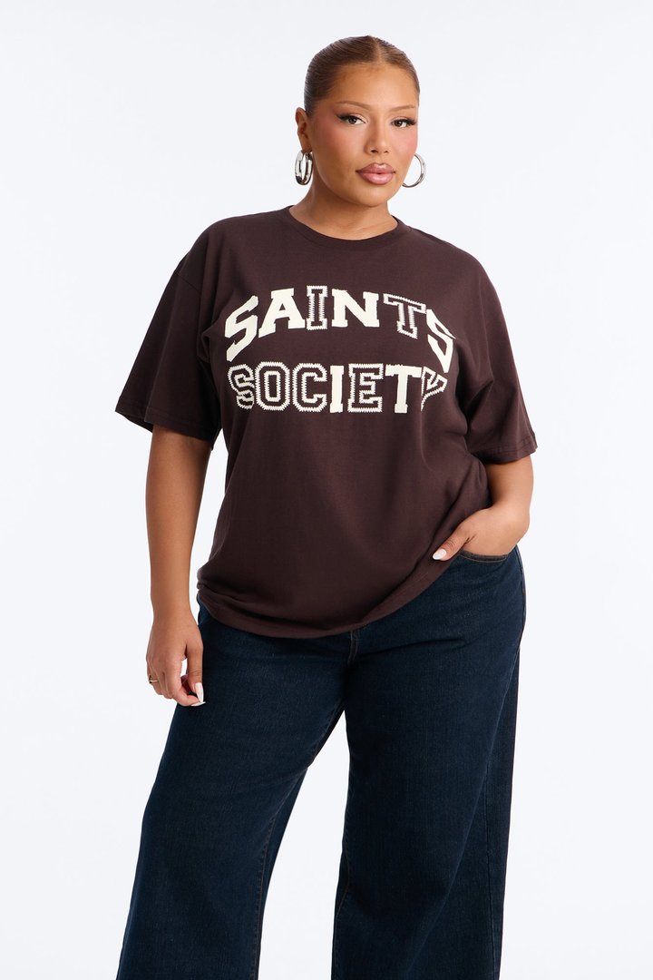 Saints Society Club Tee - Brown